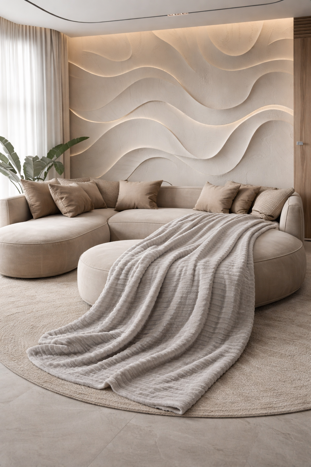 KADOSKY Soft Calm Kadifemsi Peluş TV Battaniyesi 150×200 | Yumuşak & Sıcak