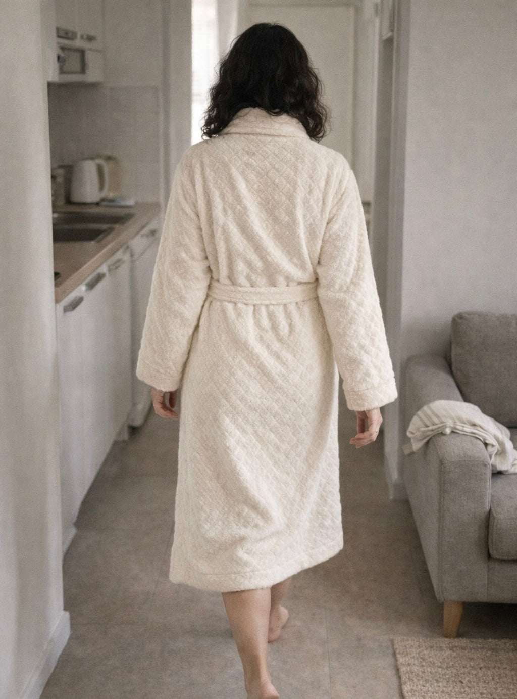 Bohem Serisi 4- 6’lı Çift Bornoz Ekibi (Kahve & Ekru)