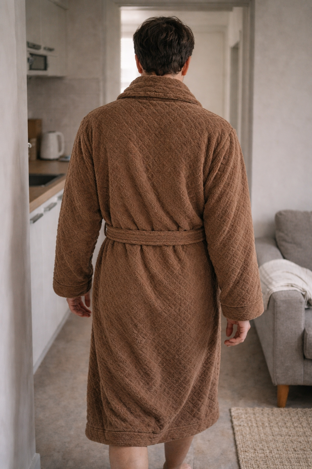 Bohem Serisi 4- 6’lı Çift Bornoz Ekibi (Kahve & Ekru)