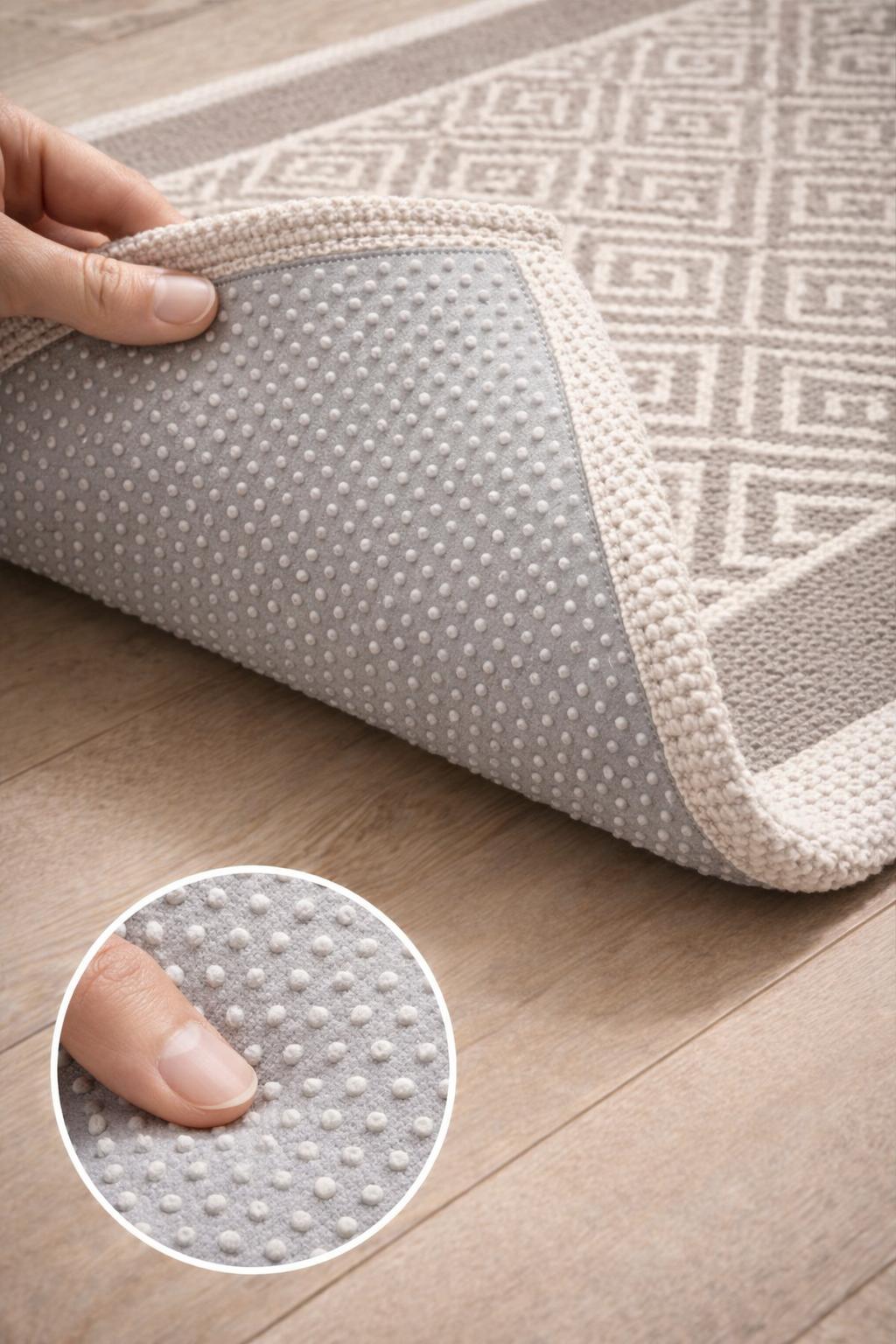 KADOSKY Bohem Serisi – 3 | Kaymaz Tabanlı Geometrik Banyo & Antre Paspası 60x100